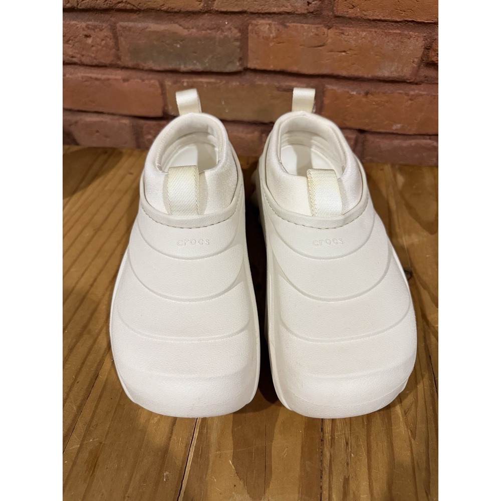 Crocs Men's 8 Women's 10 Ivory Echo Storm Tundra Shoes 209414-0HR Water Boating - Picture 1 of 7